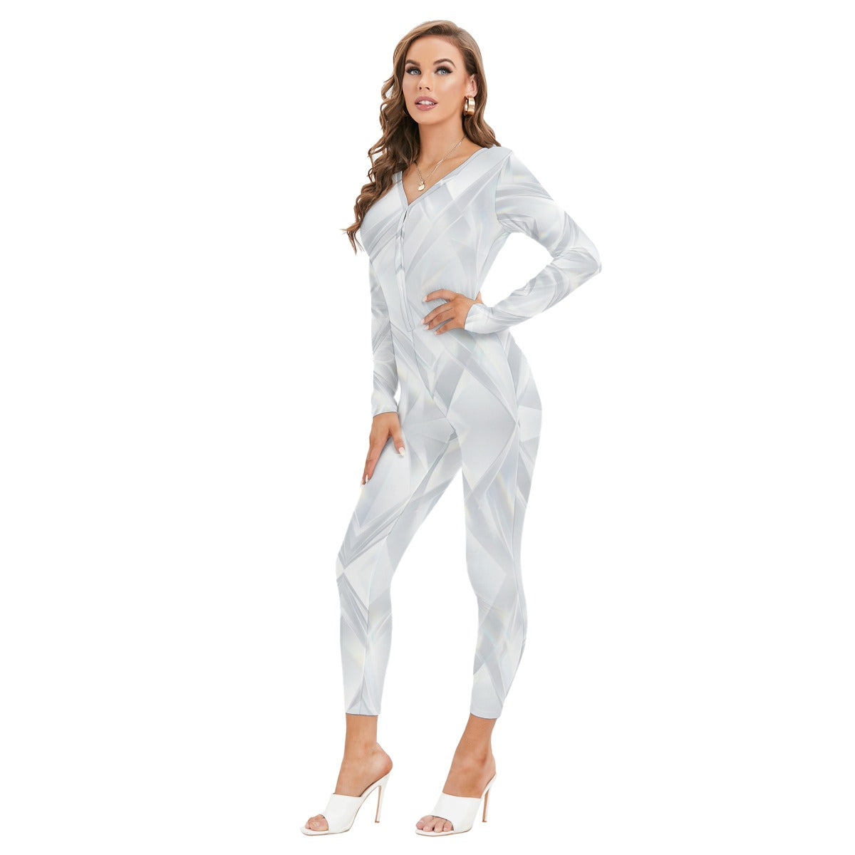 Prism Diamond Contour Jumpsuit — Plunge Fit