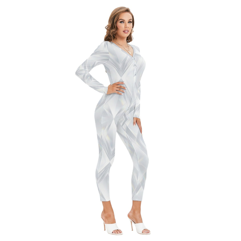 Prism Diamond Contour Jumpsuit — Plunge Fit
