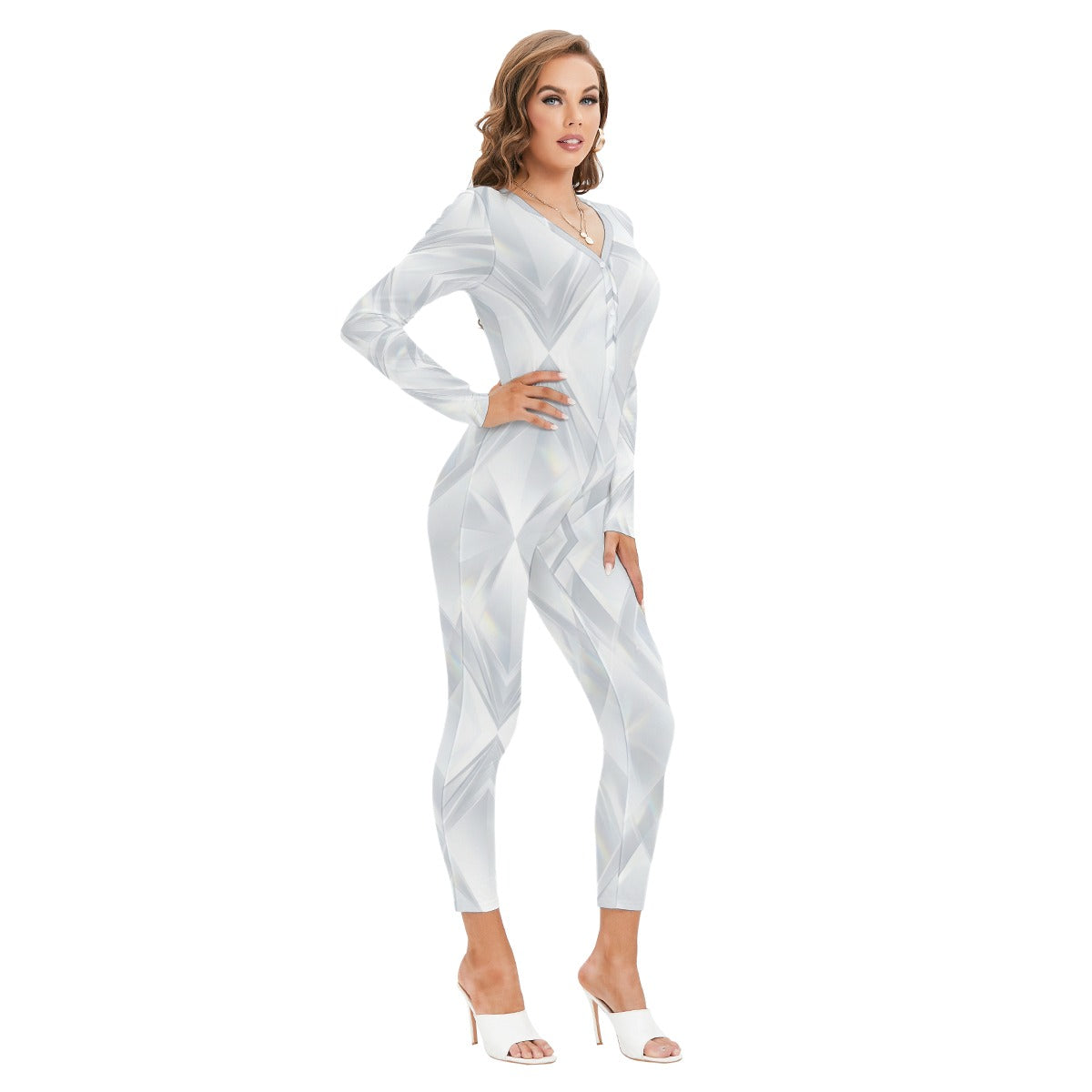 Prism Diamond Contour Jumpsuit — Plunge Fit